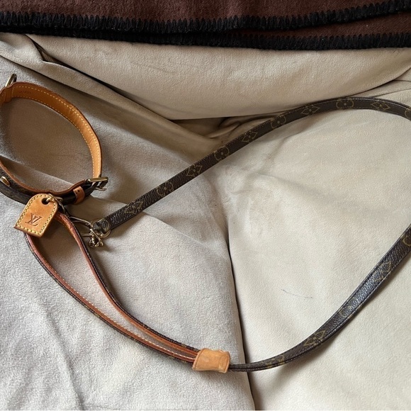Louis Vuitton dog leash and collar. - Picture 2 of 11